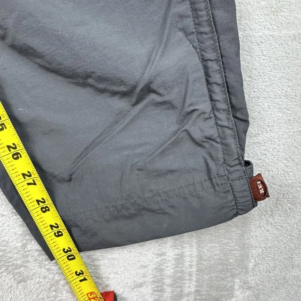 The North Face Mens XL Long Grey Convertible Zip Off Hiking Cargo Pants Nylon
